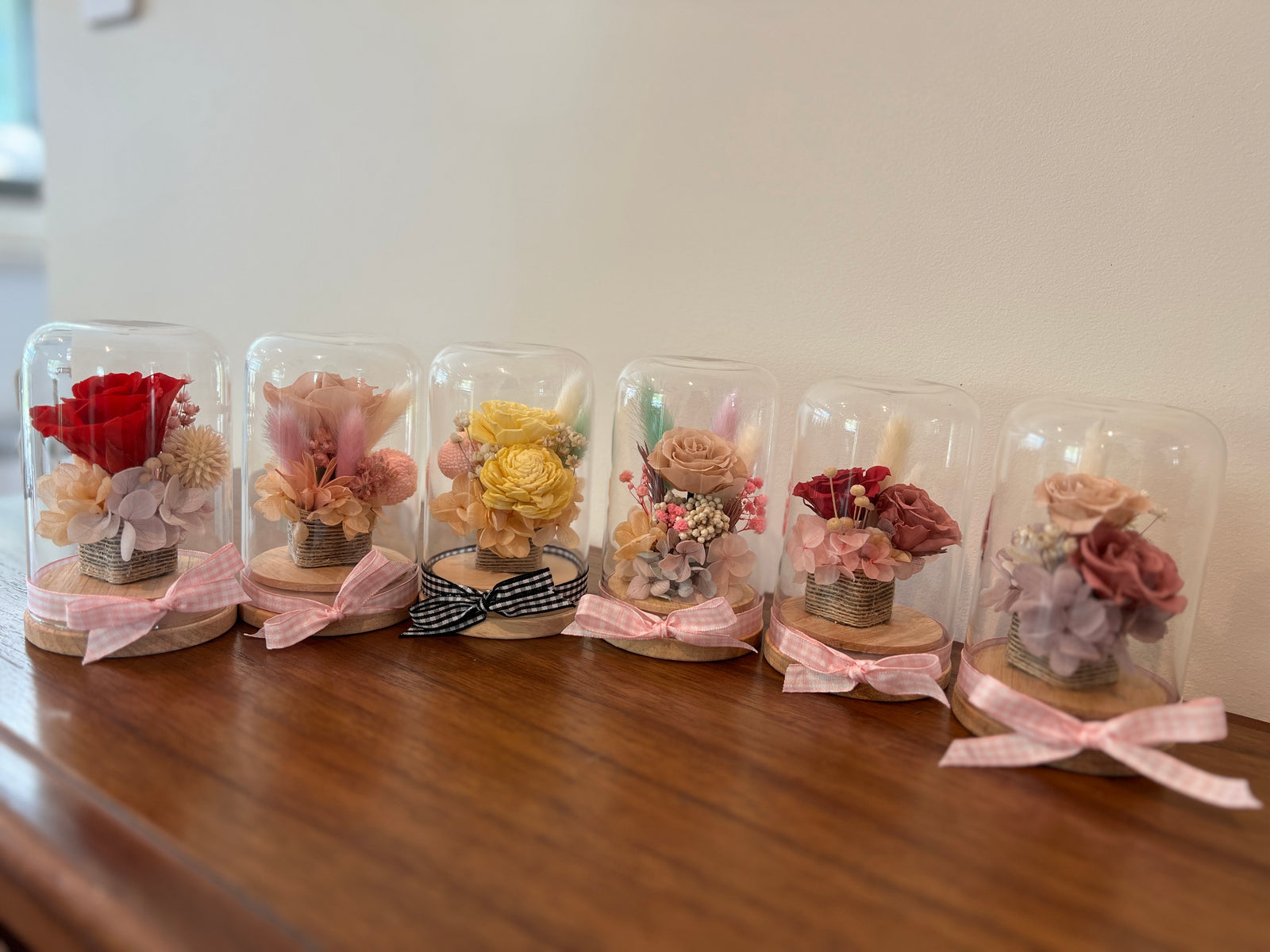 Preserved Flower glass dome, meaning behind colours