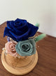 The Floral House, Preserved Flowers, Everlasting Flowers, Dried Flowers, Preserved Rose, Blue Rose, Glass dome